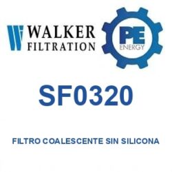 Walker Filtration SF0320 - Walker SF0320 Filtro coalescente libre de silicona serie Alpha