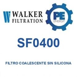 Walker Filtration SF0400 - Walker SF0400 Filtro coalescente libre de silicona serie Alpha
